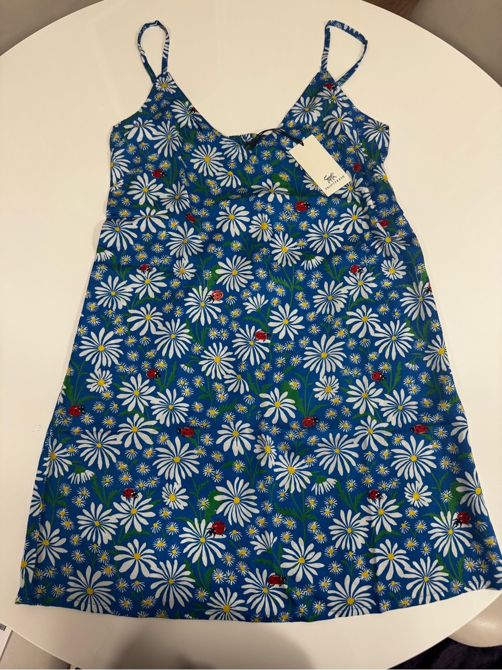 NWT Printfresh Satin Chic To Sleep Shortie nightgown in Lucky Daisy